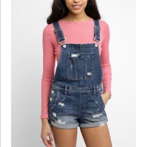 blanknyc short denim overalls